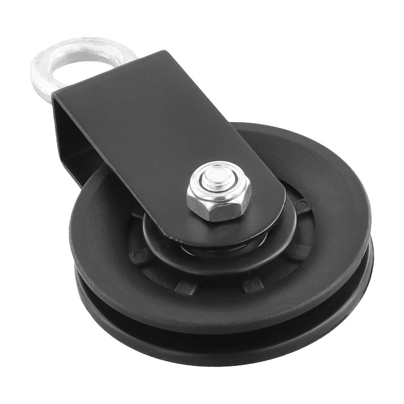 HAKZEON 3 PCS 3.5 Inch Cable Pulley Wheels, 360 Degree Silent Pulley Wheel, Nylon Rotation Traction Wheel for Home Gym Pulley, Lift Pulley System and Home Gym Equipment - Image 4